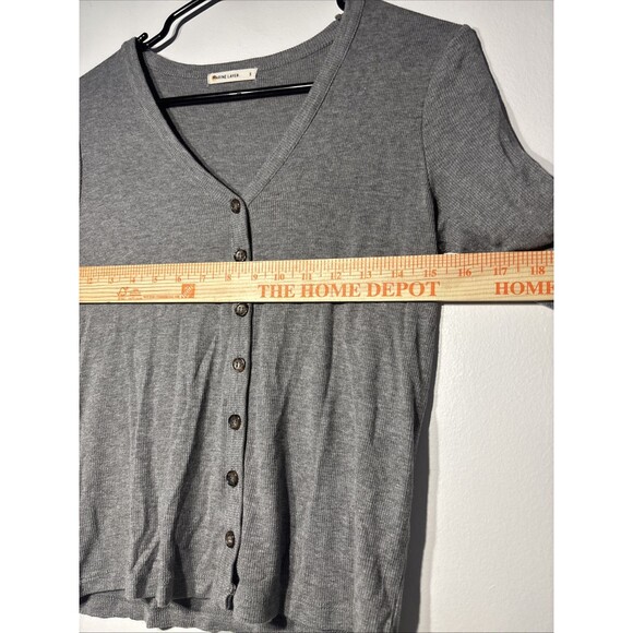 Marine Layer Womens Lexi Ribbed Button Up Top Sz S Tensel/ Modal - Picture 4 of 10